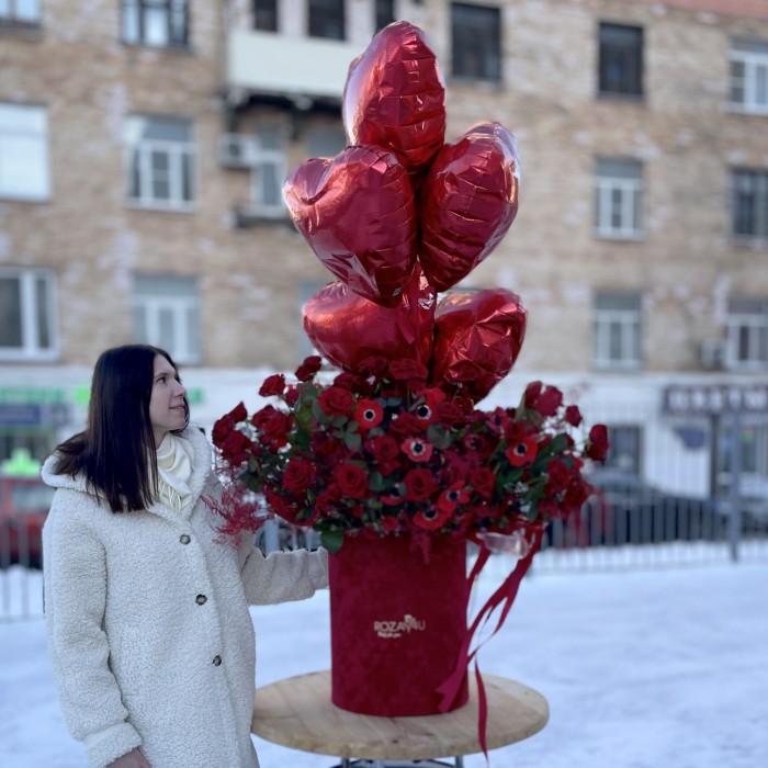 Авторская композиция в коробке Я просто тебя люблю